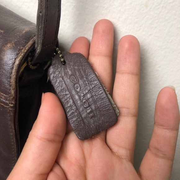 Vintage Coach Leather Crossbody bag Dark Brown - Picture 8 of 9